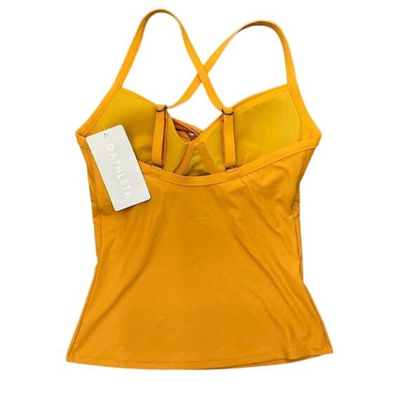 NWT Athleta Twist Up Tankini Top In Yellow Size 32D/DD - Picture 5 of 6